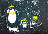Пингвины. Гуашь