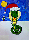 Символ 2013 года- Змея. Гуашь