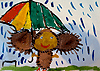 Чебурашка под зонтиком